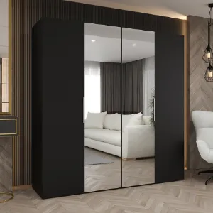 Obrazek Szafa Marbella II 200 czarny/kaszmir