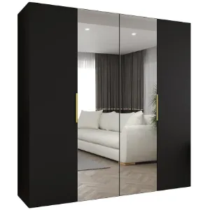 Obrazek Szafa Marbella II 200 czarny/złoty