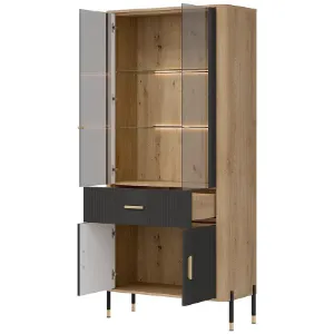 Obrazek Witryna Dante Dt14 Dąb Cremona/Antracyt