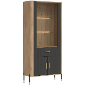 Obrazek Witryna Dante Dt14 Dąb Cremona/Antracyt