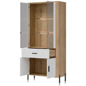 Obrazek Witryna Dante Dt14 Dąb Cremona/Biały