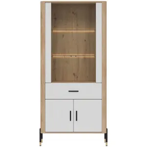 Obrazek Witryna Dante Dt14 Dąb Cremona/Biały