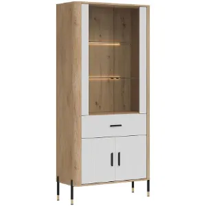 Obrazek Witryna Dante Dt14 Dąb Cremona/Biały