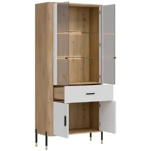 Obrazek Witryna Dante Dt14 Dąb Cremona/Biały