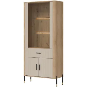 Obrazek Witryna Dante Dt14 Dąb Cremona/Kaszmir