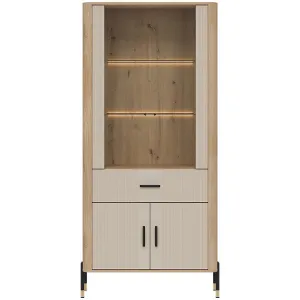 Obrazek Witryna Dante Dt14 Dąb Cremona/Kaszmir