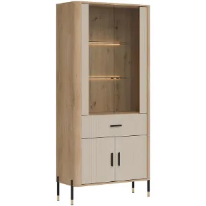 Obrazek Witryna Dante Dt14 Dąb Cremona/Kaszmir