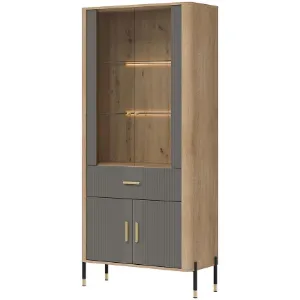 Obrazek Witryna Dante Dt14 Dąb Cremona/Szary