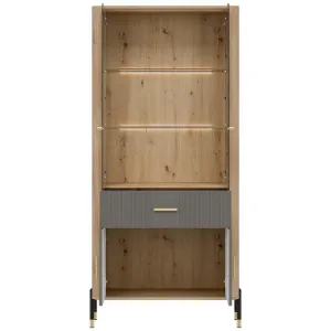 Obrazek Witryna Dante Dt14 Dąb Cremona/Szary