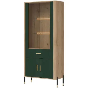 Obrazek Witryna Dante Dt14 Dąb Cremona/Zielony