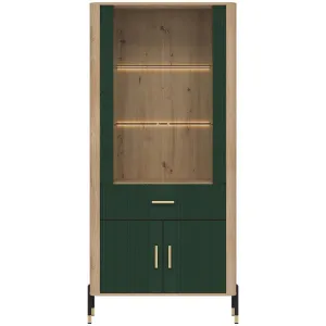 Obrazek Witryna Dante Dt14 Dąb Cremona/Zielony