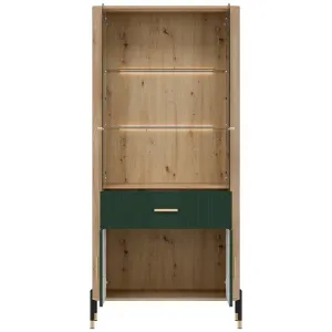 Obrazek Witryna Dante Dt14 Dąb Cremona/Zielony