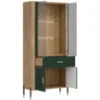 Obrazek Witryna Dante Dt14 Dąb Cremona/Zielony