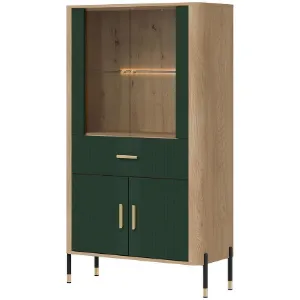 Obrazek Witryna Niska Dante Dt12 Dąb Cremona/Zielony