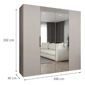 Obrazek Szafa Marbella II 200 kaszmir/czarny