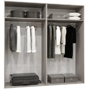 Obrazek Szafa Marbella II 200 kaszmir/srebrny