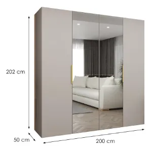 Obrazek Szafa Marbella II 200 kaszmir/złoty