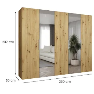 Obrazek Szafa Marbella II 250 artisan srebrny