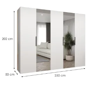 Obrazek Szafa Marbella II 250 biały/czarny