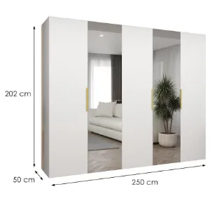 Obrazek Szafa Marbella II 250 biały/złoty