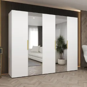 Obrazek Szafa Marbella II 250 biały/złoty