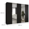 Obrazek Szafa Marbella II 250 czarny/kaszmir