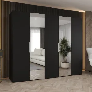 Obrazek Szafa Marbella II 250 czarny/srebrny