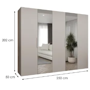 Obrazek Szafa Marbella II 250 kaszmir/srebrny