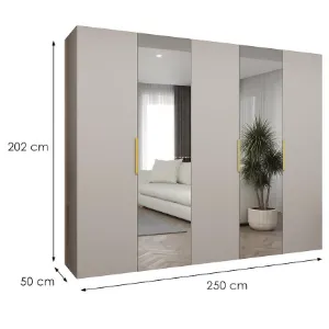 Obrazek Szafa Marbella II 250 kaszmir/złoty