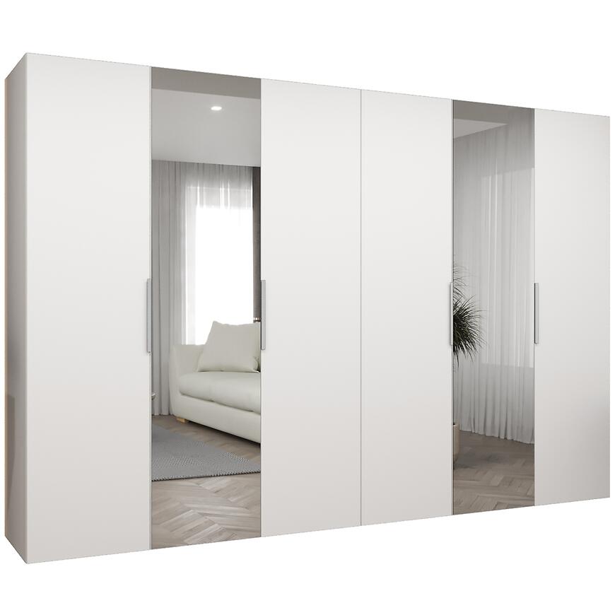 Szafa Marbella II 300 biały/srebrny