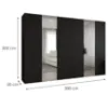 Obrazek Szafa Marbella II 300 czarny