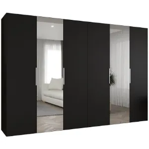 Obrazek Szafa Marbella II 300 czarny/srebrny