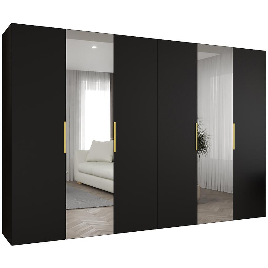 Szafa Marbella II 300 czarny/złoty