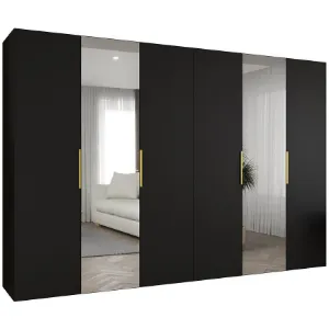 Obrazek Szafa Marbella II 300 czarny/złoty