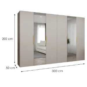 Obrazek Szafa Marbella II 300 kaszmir/złoty