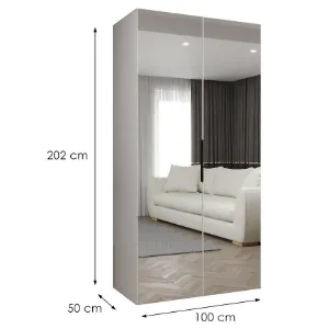 Obrazek Szafa Marbella III 100 biały/czarny