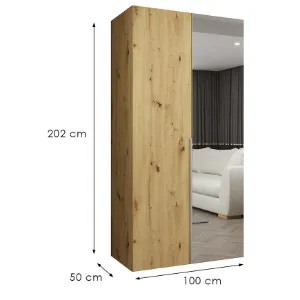 Obrazek Szafa Alicante II 100 artisan srebrny