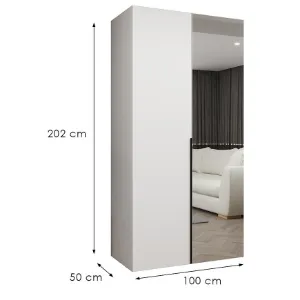 Obrazek Szafa Alicante II 100 biały/czarny