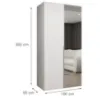Obrazek Szafa Alicante II 100 biały/srebrny