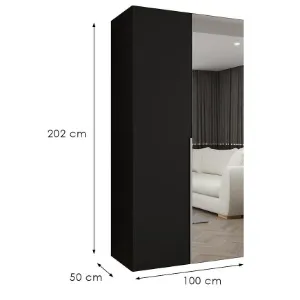 Obrazek Szafa Alicante II 100 czarny/srebrny