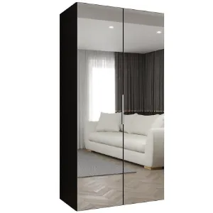 Obrazek Szafa Marbella III 100 czarny/srebrny