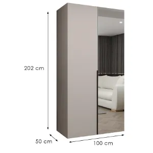 Obrazek Szafa Alicante II 100 kaszmir/czarny