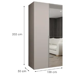 Obrazek Szafa Alicante II 100 kaszmir/srebrny