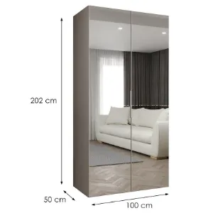 Obrazek Szafa Marbella III 100 kaszmir/srebrny