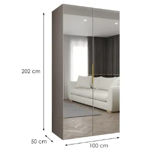 Obrazek Szafa Marbella III 100 kaszmir/złoty