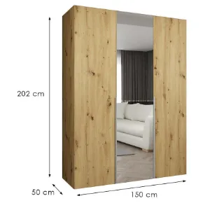 Obrazek Szafa Alicante II 150 artisan srebrny