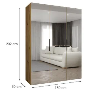 Obrazek Szafa Marbella III 150 artisan czarny