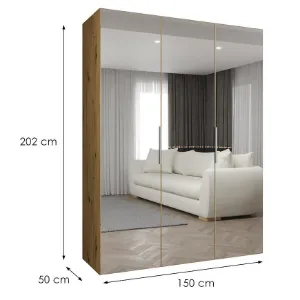 Obrazek Szafa Marbella III 150 artisan srebrny