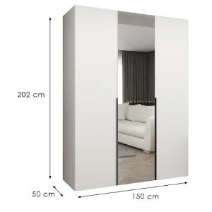 Obrazek Szafa Alicante II 150 biały/czarny