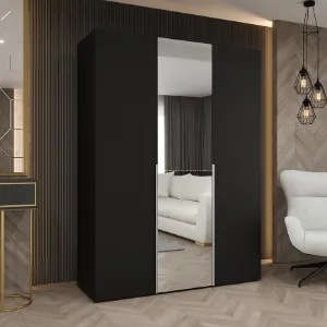 Obrazek Szafa Alicante II 150 czarny/srebrny